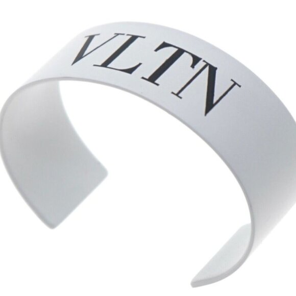 VALENTINO GARAVANI Logo-print enamel cuff - Picture 1 of 9